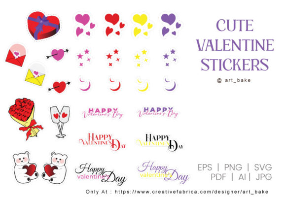 Download Cute Valentine Clipart Sticker Set - Premium Resources
