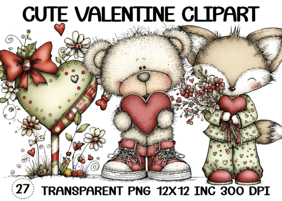 Download Cute Valentine Clipart - Premium Bundle