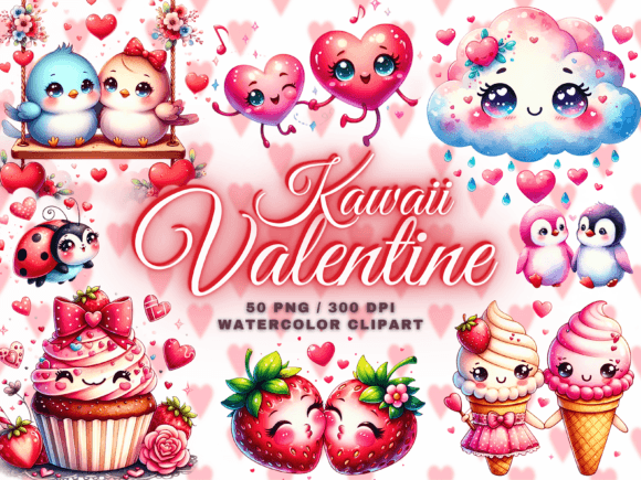 Download Cute Valentine Clipart - Kawaii Clipart - Premium Resources